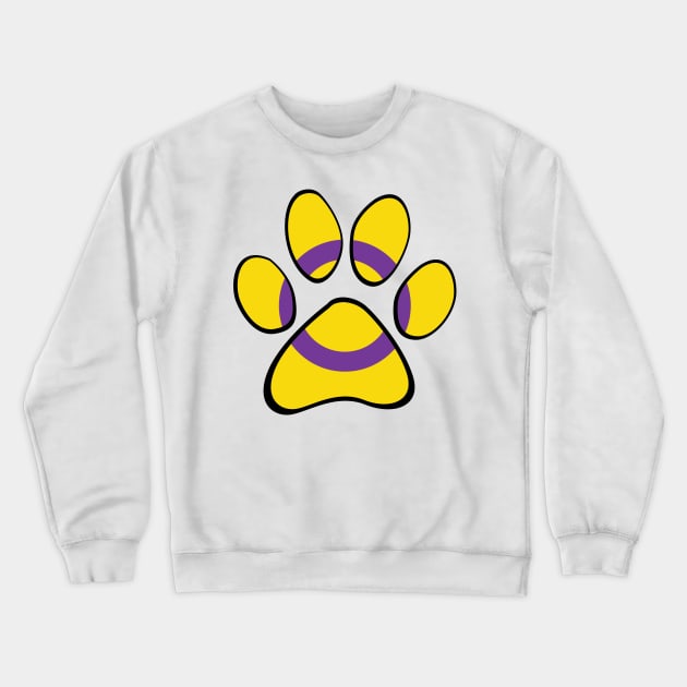 Intersex Pride Paw Crewneck Sweatshirt by HyperOtterDesigns